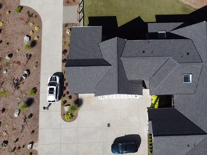 drone inspection of roof and shingles in tacoma
